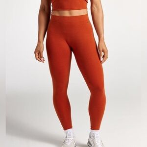 BYLT Basics Rib High-Waist Leggings Red Clay